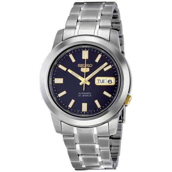 Seiko 5 Automatic Stainless Steel Blue Dial Men`s Watch SNKK11