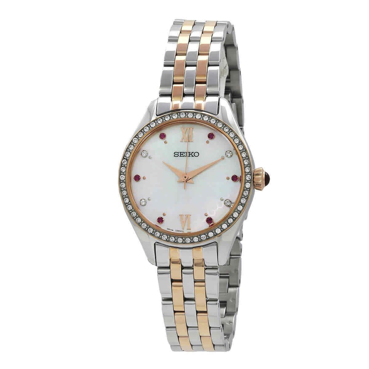 Seiko Quartz White Dial Two-tone Ladies Watch SUR542P1