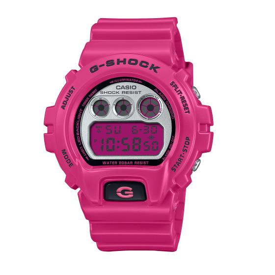 Casio G-shock Digital 6900 Series Shocking Pink Afterglow Dial Watch DW6900RCS-4