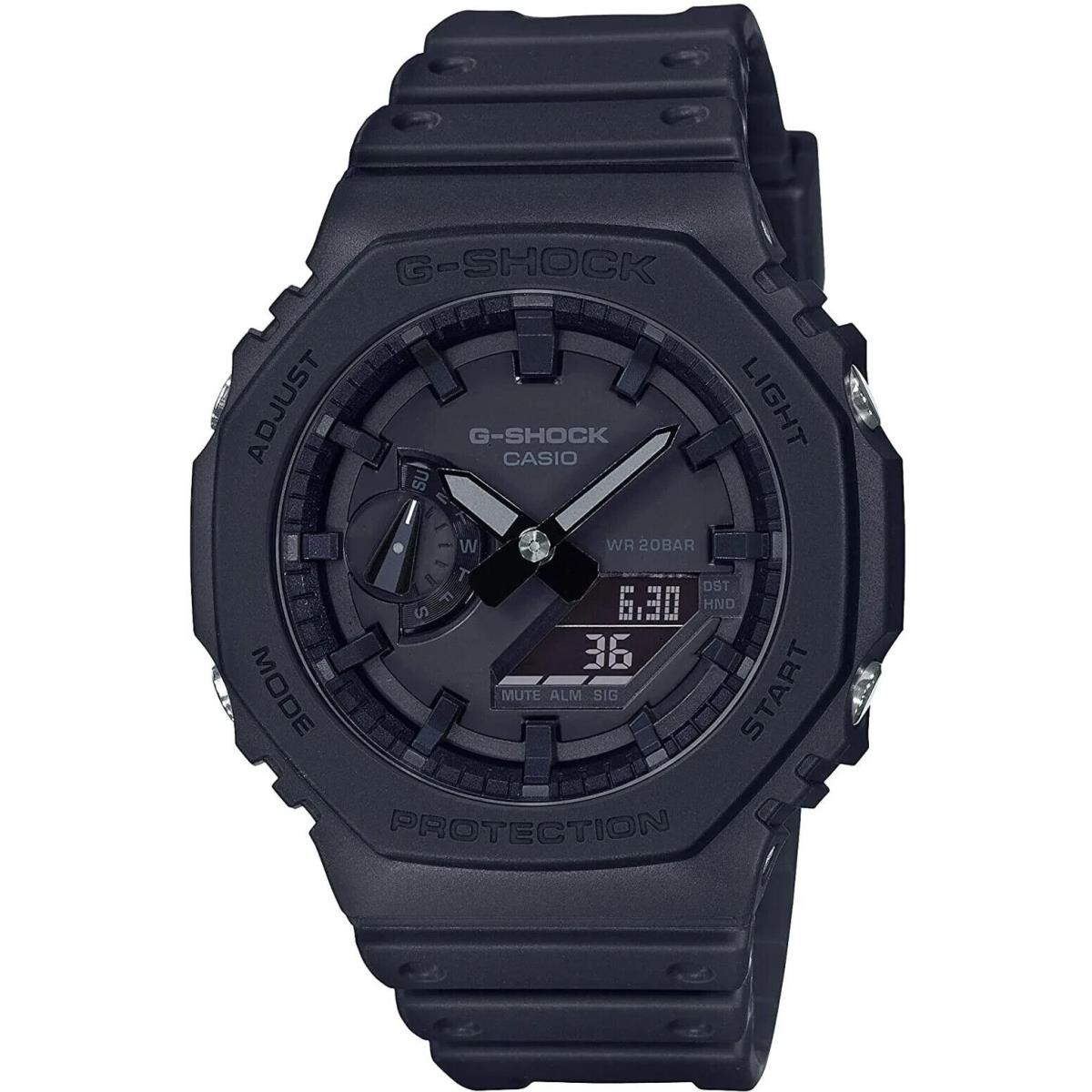 Casio G-shock GA-2100-1A1 Black Octagonal Analog Digital Men`s Casual Watch