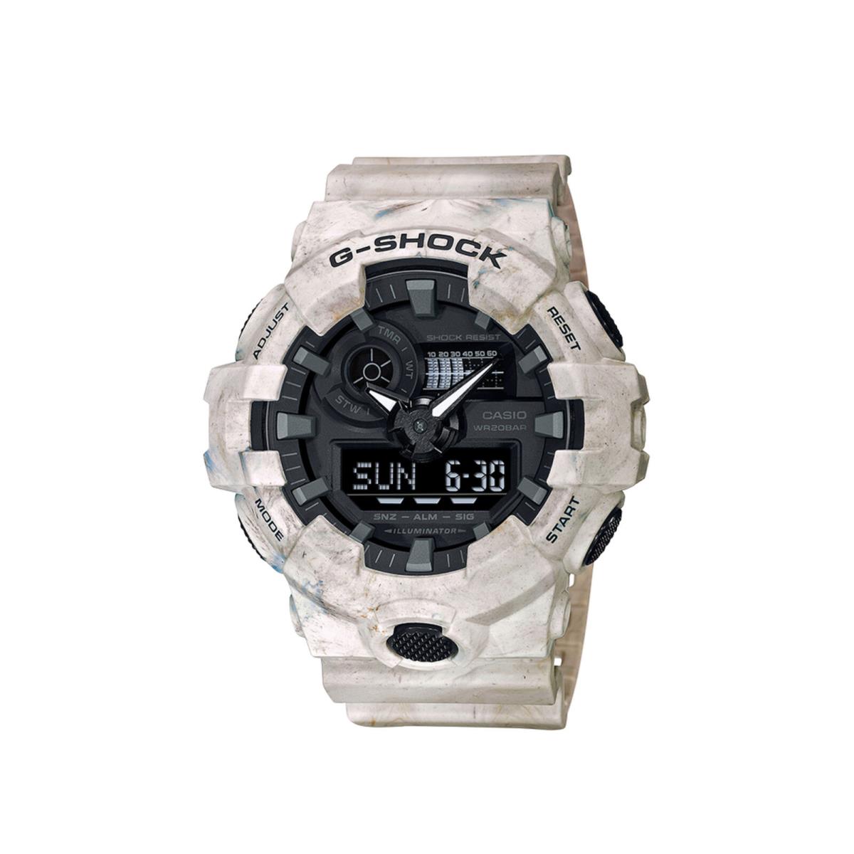 Casio G-shock GA700WM Front Button A/d Utility Wavy Marble Watch GA700WM-5A