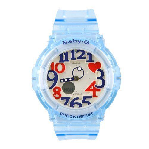 Casio BGA131-2B Womens Baby-g White Dial Blue Plastic Strap Ana-digi Alarm Watch