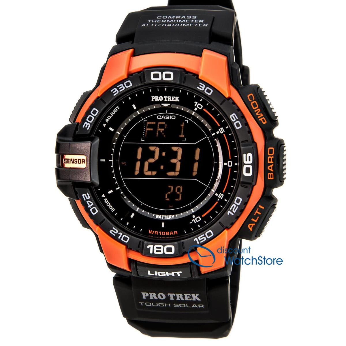 Casio PRG270-4 Men`s Tough Solar Digital Black Dial Resin Strap Chrono Watch