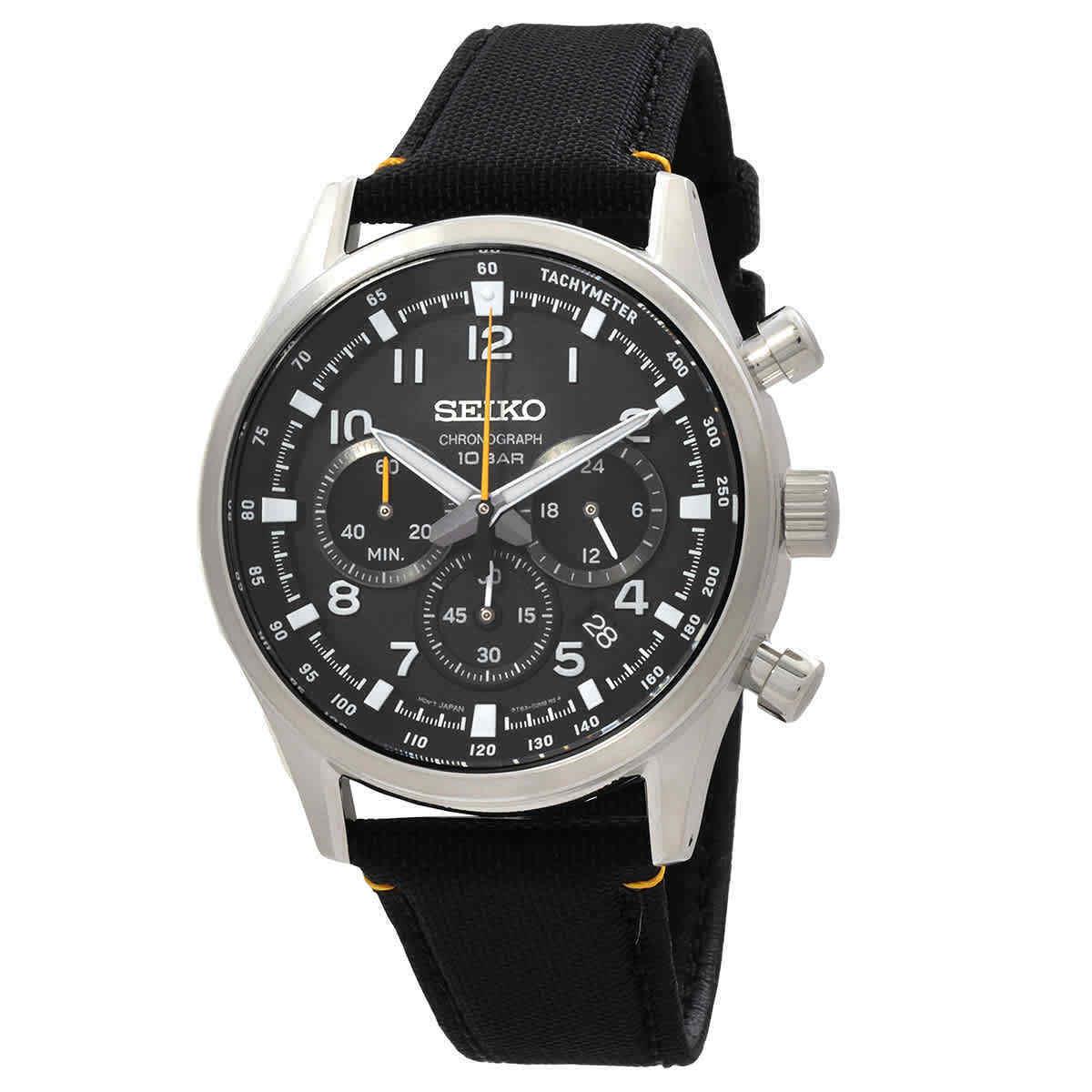 Seiko Sport Chronograph Quartz Black Dial Men`s Watch SSB449P1