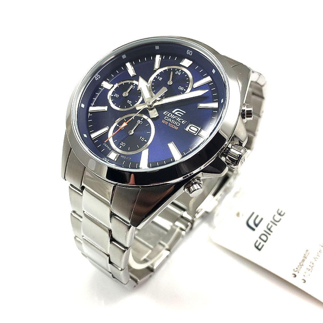 Men`s Casio Edifice Stainless Steel Chronograph EFV-560D Watch EFV560D-2AV