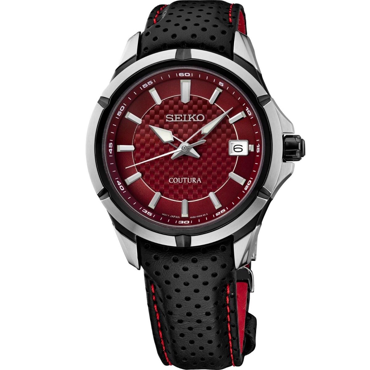 Seiko Coutura Mens Red Dial Watch SUR567