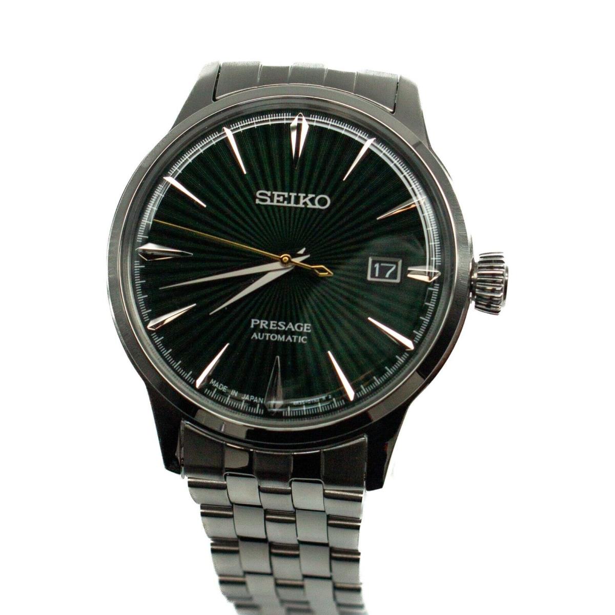 Seiko Presage Cocktail Time Green Dial Stainless Steel Men`s Watch SRPE15J1