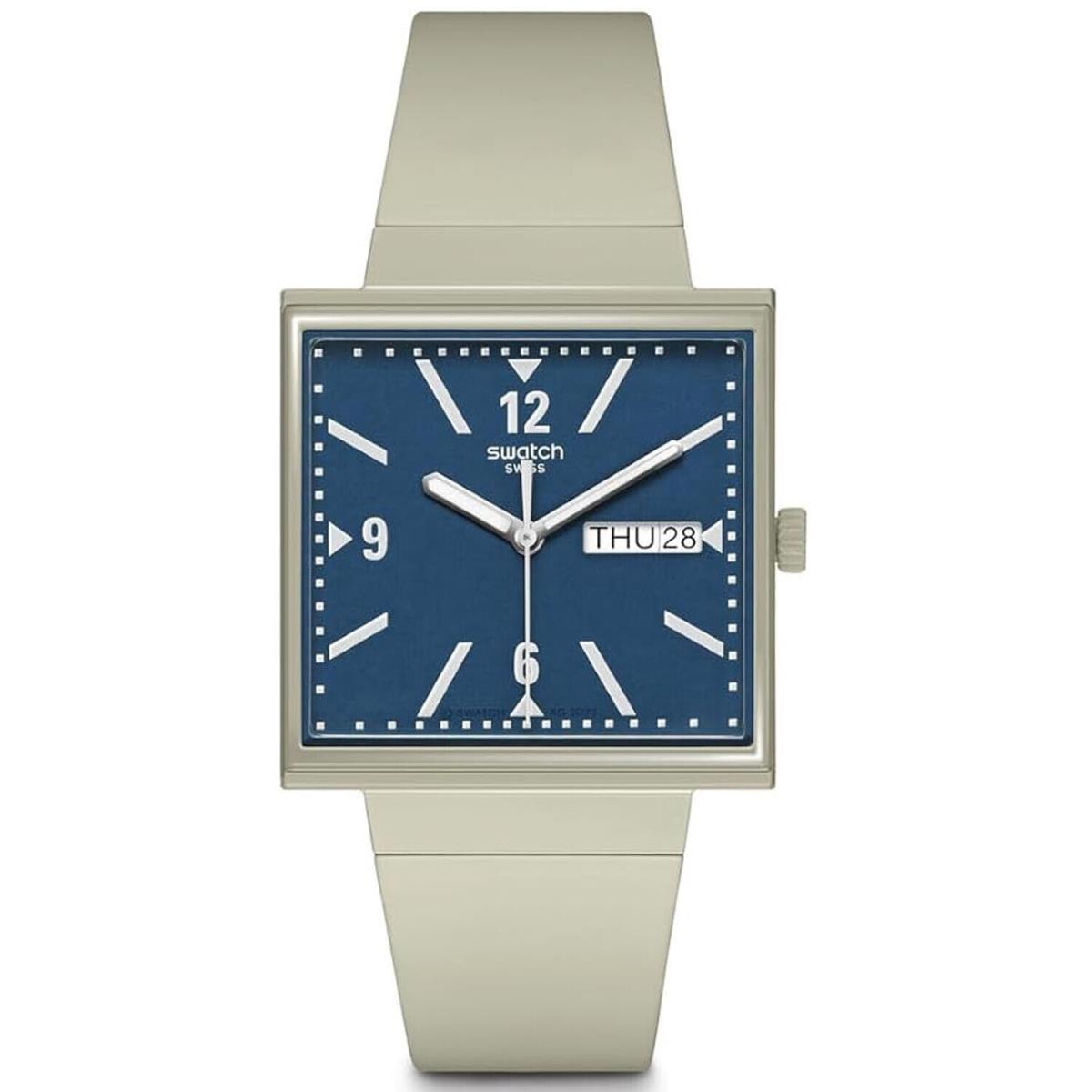 Swatch Men`s Originals Bioceramic What If Collection Blue Dial Watch - SO34T700