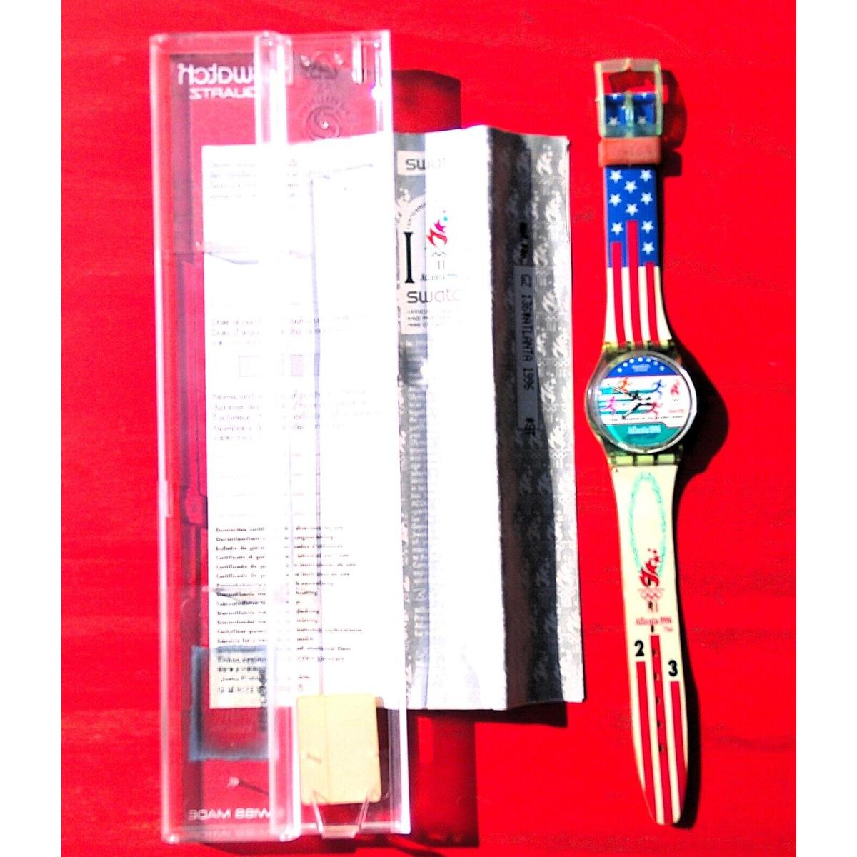 Swatch Watch 1996 Atlanta Olympics Laurel Mint