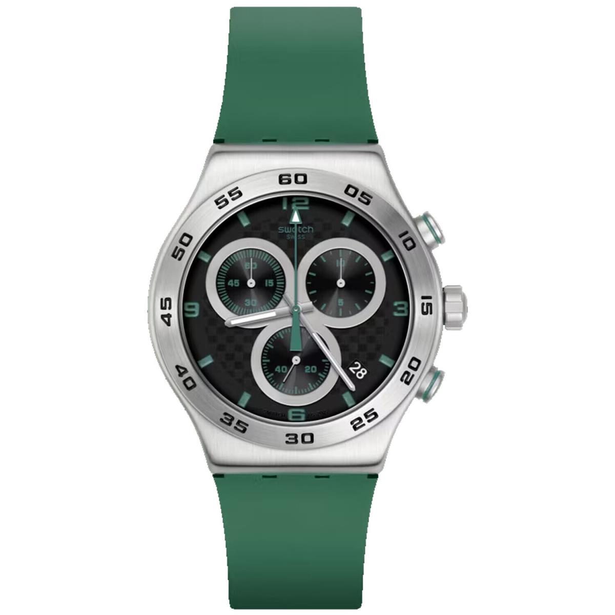 Swatch Men`s Irony The Spetember Collection Carbonic Green Black Dial Watch