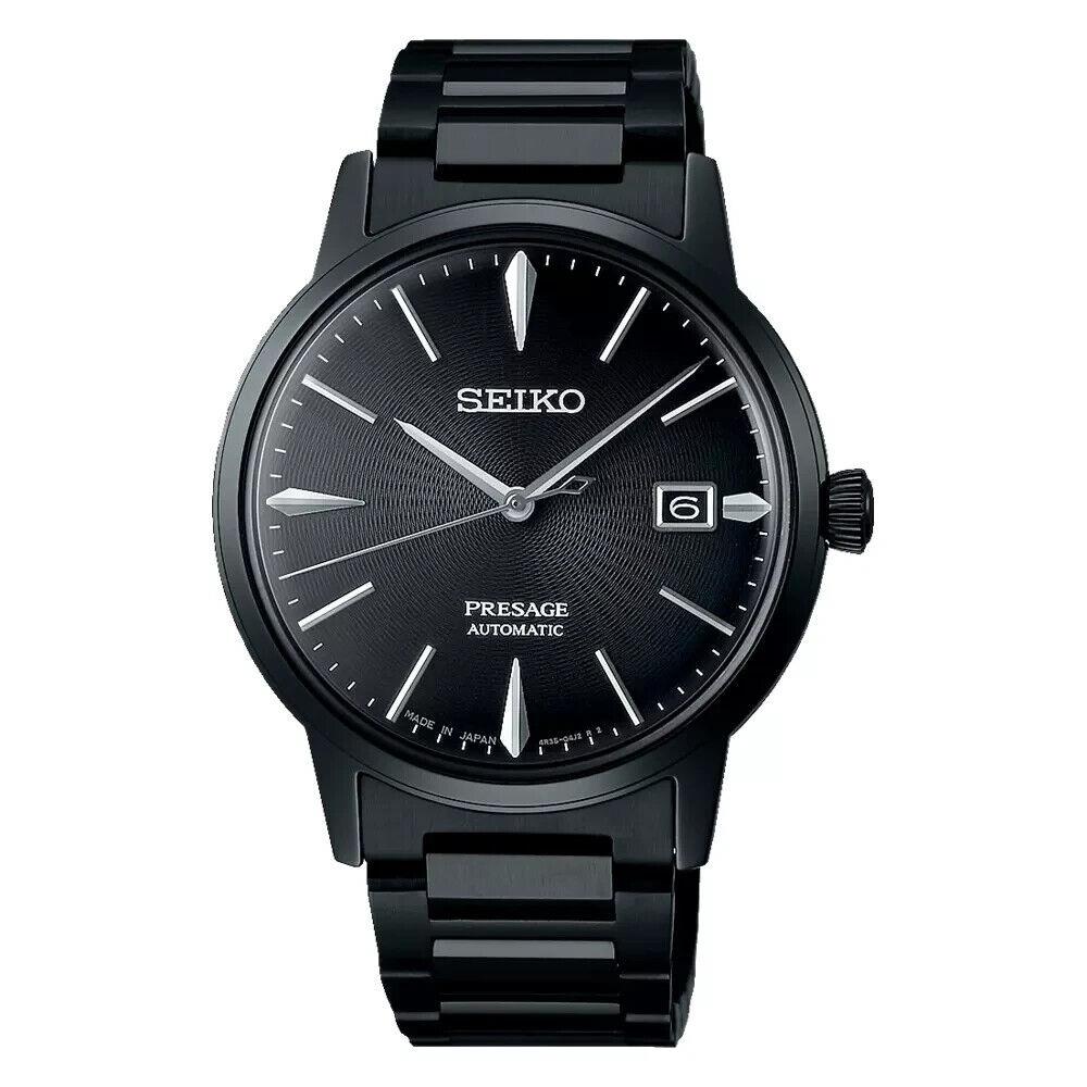 Seiko Presage Cocktail 39.5 MM Full Black IP Automatic SS Watch SRPJ15J1