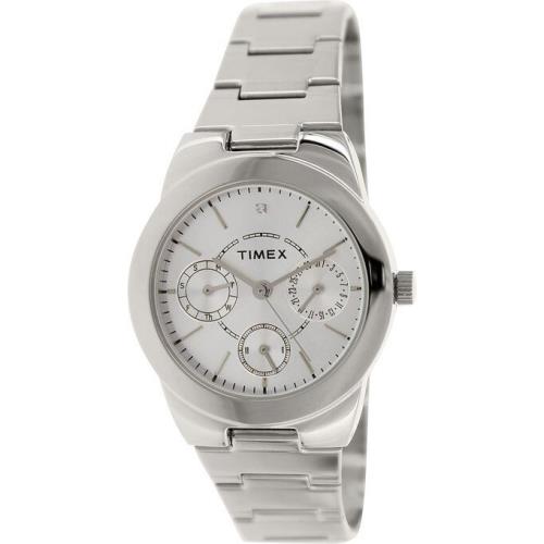 New-timex Silver Tone Stainless Steel Multi Function Small Dial WATCH-T2N972