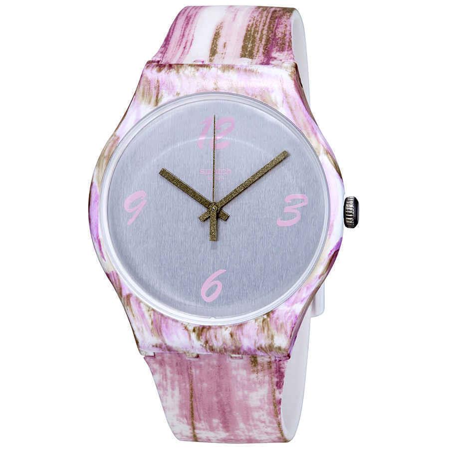 Swatch Pinkquarelle Grey Dial Watch SUOW151