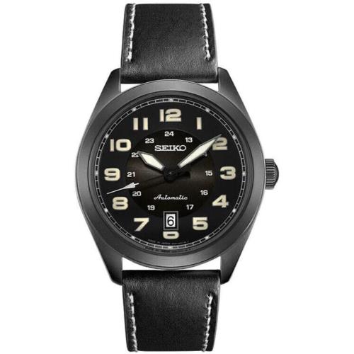 Seiko Automatic Aviator Style Date Display Black-dial SRPC89J1