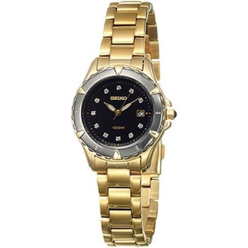 Seiko Core Collection Stainless Steel Gold-tone Women`s Watch SXDB28