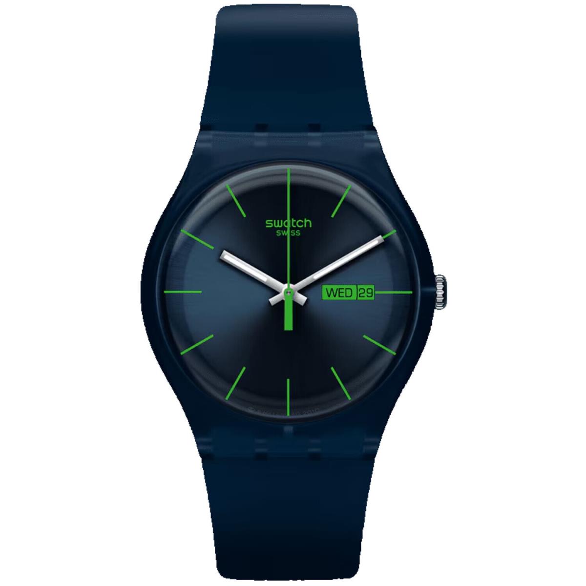 Swatch Men`s Originals Gent Blue Rebel Blue Dial Watch - SO29N704