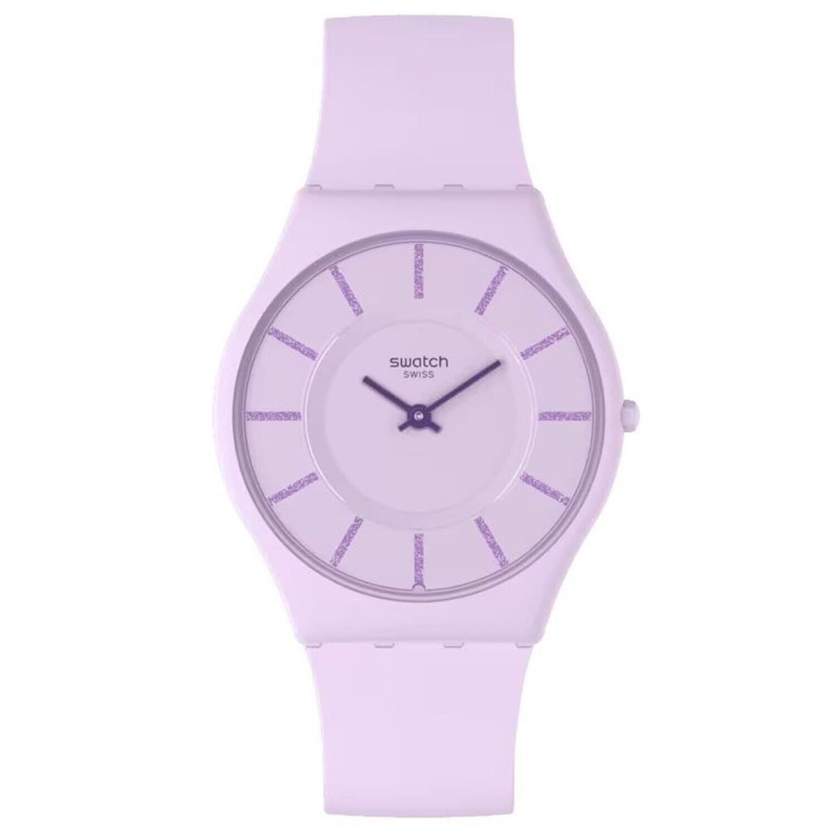 Swatch Men`s La La Lila Purple Dial Watch - SS08V107