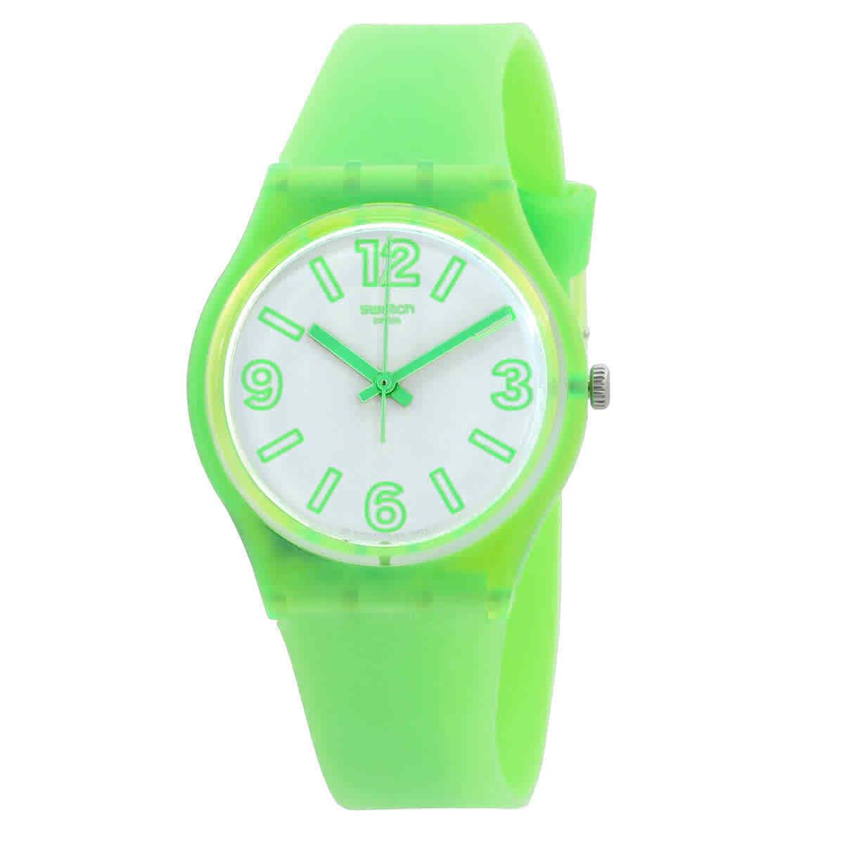 Swatch Electric Frog Quartz White Dial Unisex Watch GG226