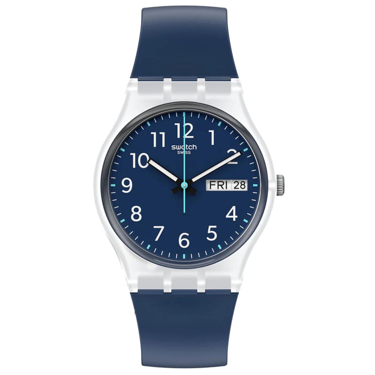 Swatch Men`s Rinse Repeat Blue Dial Watch - GE725