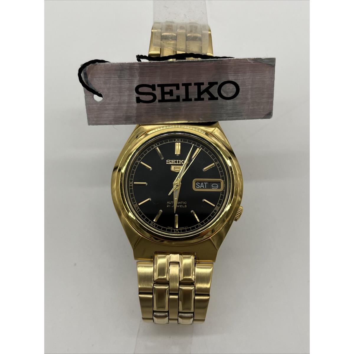 Seiko SNK314K1 Automatic 21 Jewels Wrist Watch Gold Tone Rare Vintage