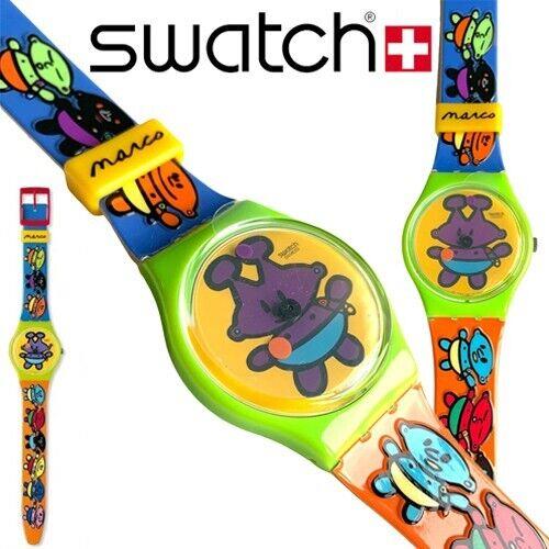 Mint Rare 1998 Swatch Artists by Peter Marco Alien Baby Collectors Watch GG175