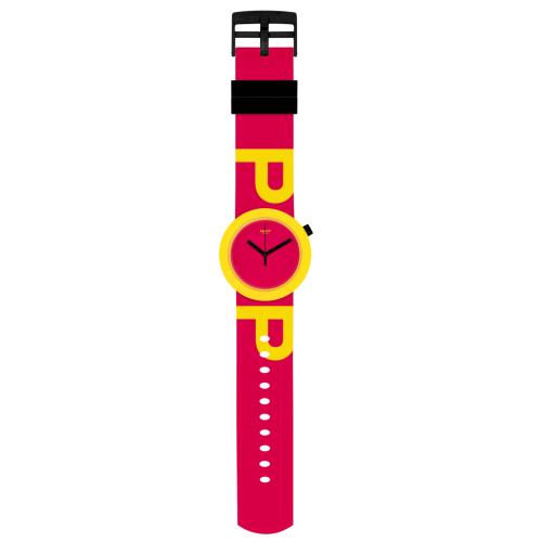 Swiss Limited Edition Swatch PNJ100 Poptastic Unisex 45MM Yellow Red Black