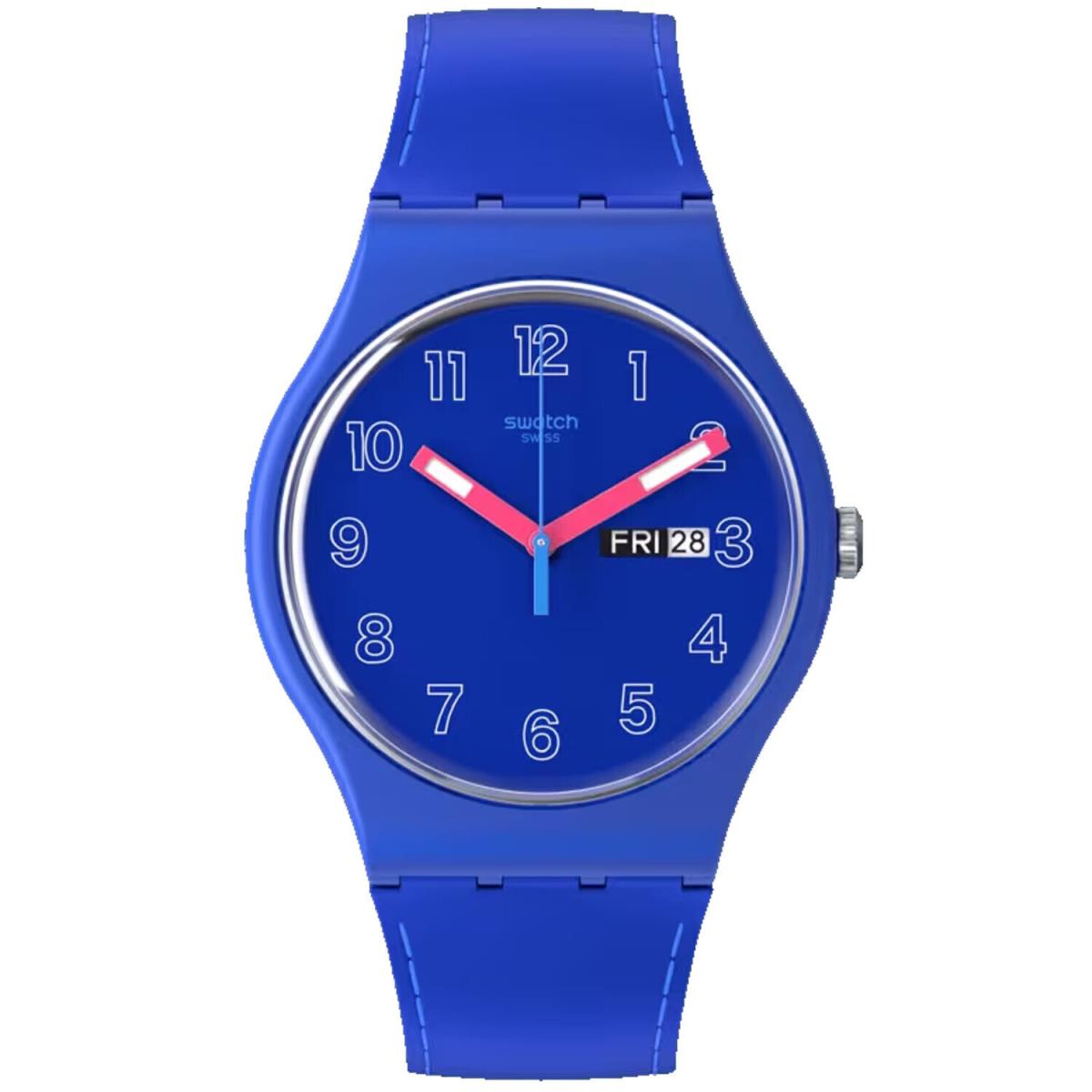 Swatch Men`s Originals The January Collection Cobalt Disco Blue Dial Watch