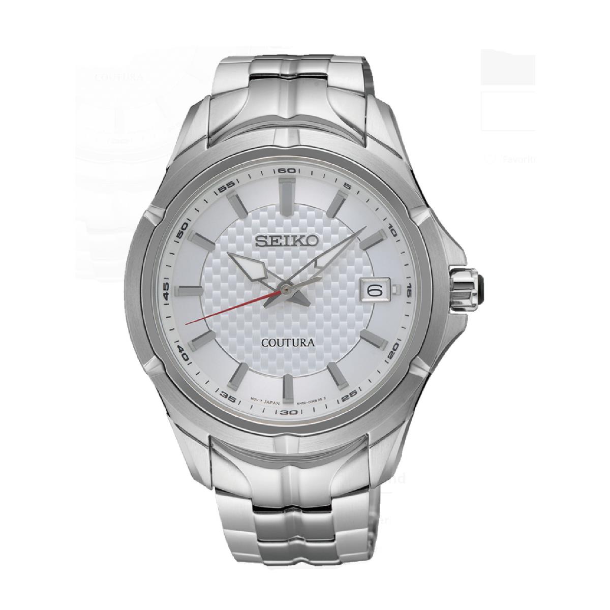 Seiko SUR565 Coutura Stainless Steel 42 mm White Dial Quartz Men`s Watch