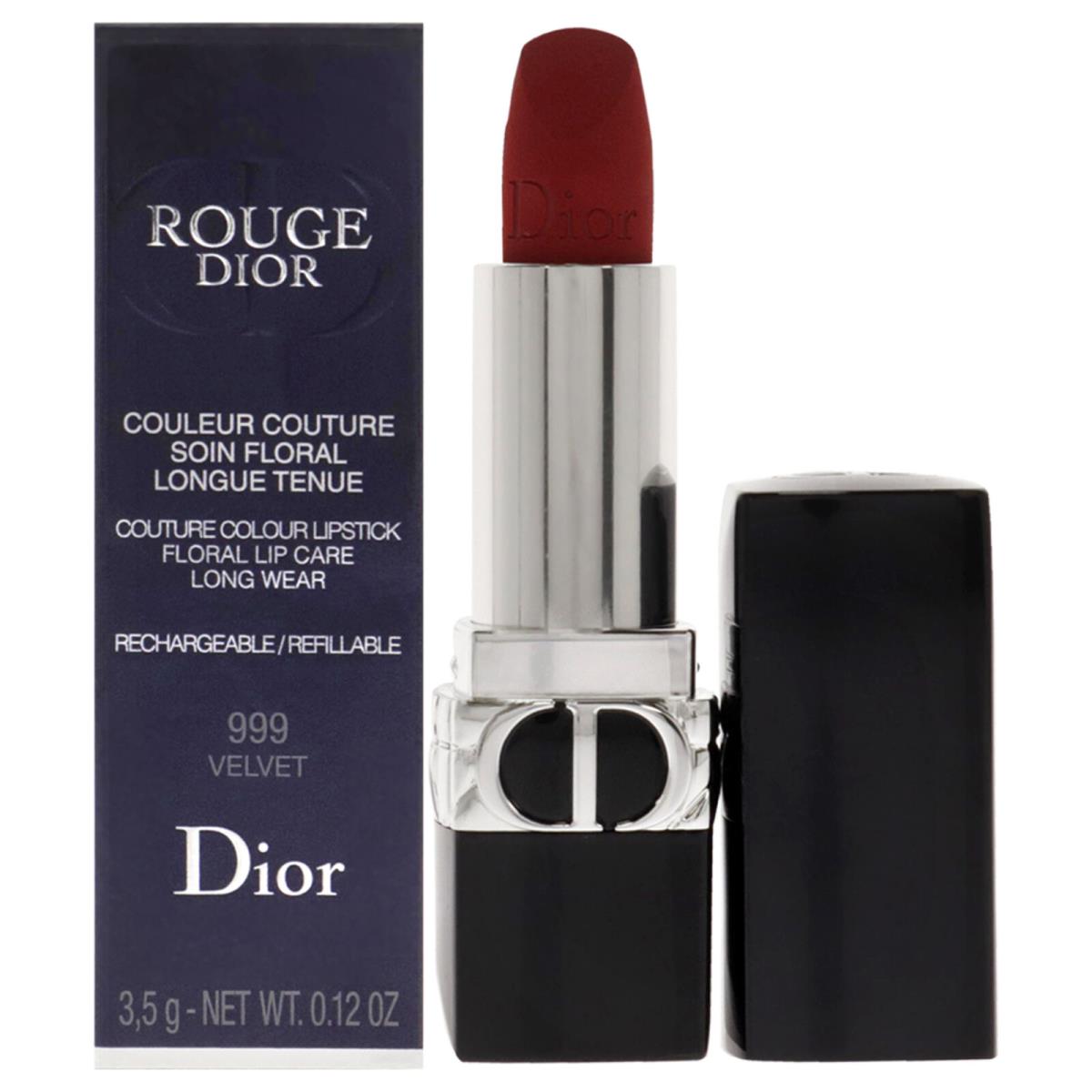 Rouge Dior Couture Lipstick - 999 Velvet by Christian Dior - 0.12 oz