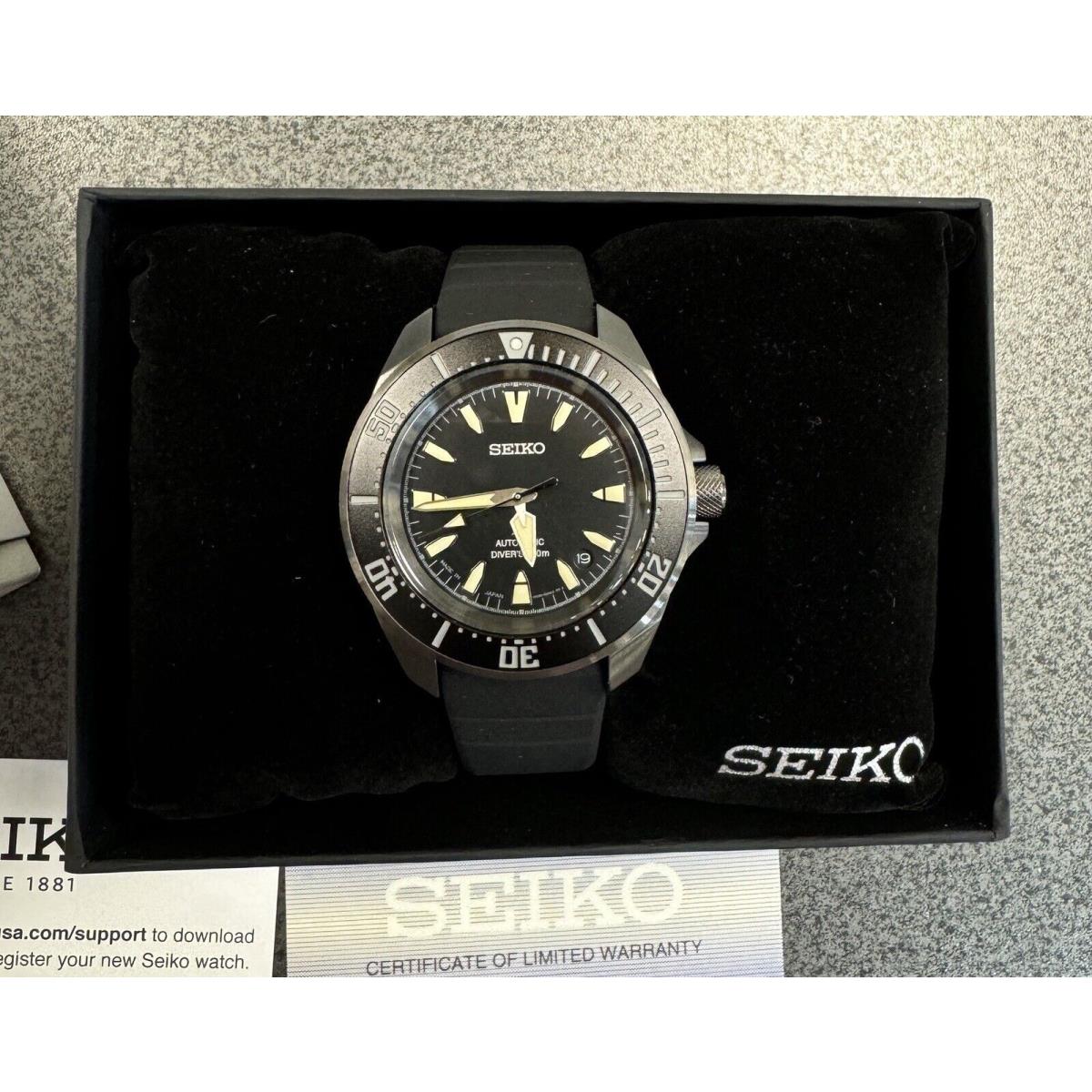 Seiko Prospex Sea Samurai Diver Black Dial Silicone Band Watch SRPL15 Japan