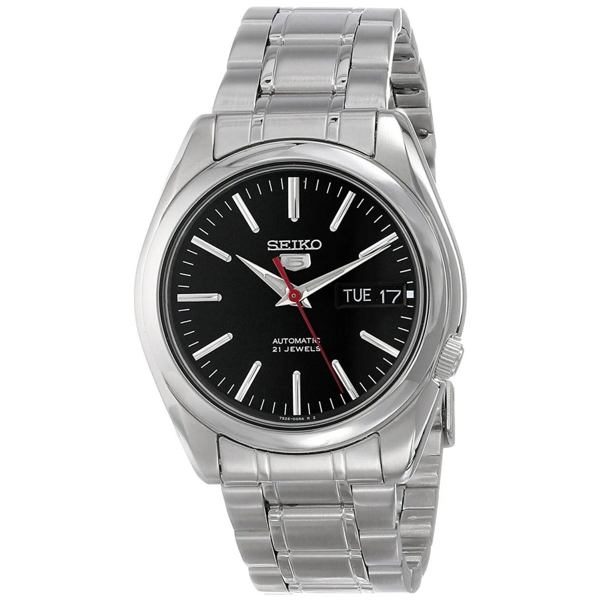 Seiko 5 SNKL45 Automatic Day-date Black Dial Stainless Steel Mens Watch