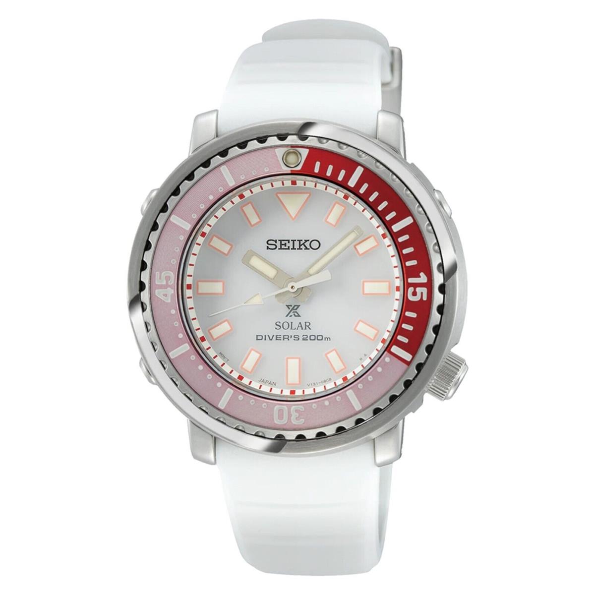 Seiko Prospex Solar Diver Red Bezel Watch SUT409