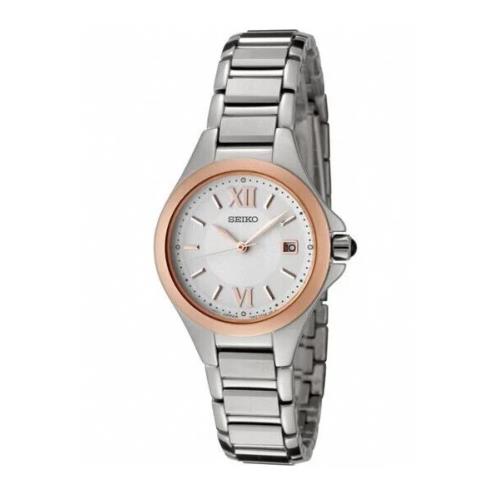 Seiko SXDC16P1 Two Tone Metal Band Womens Dress Watch