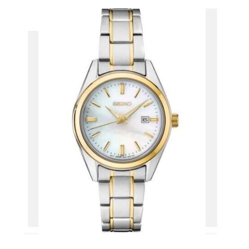 Womens Seiko Two Tone Gold Stainless Steel Quartz Watch W43