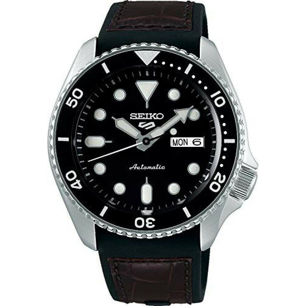 Seiko 5 Sports Watch SRPD55K2 Men`s Black Self-winding Automatic