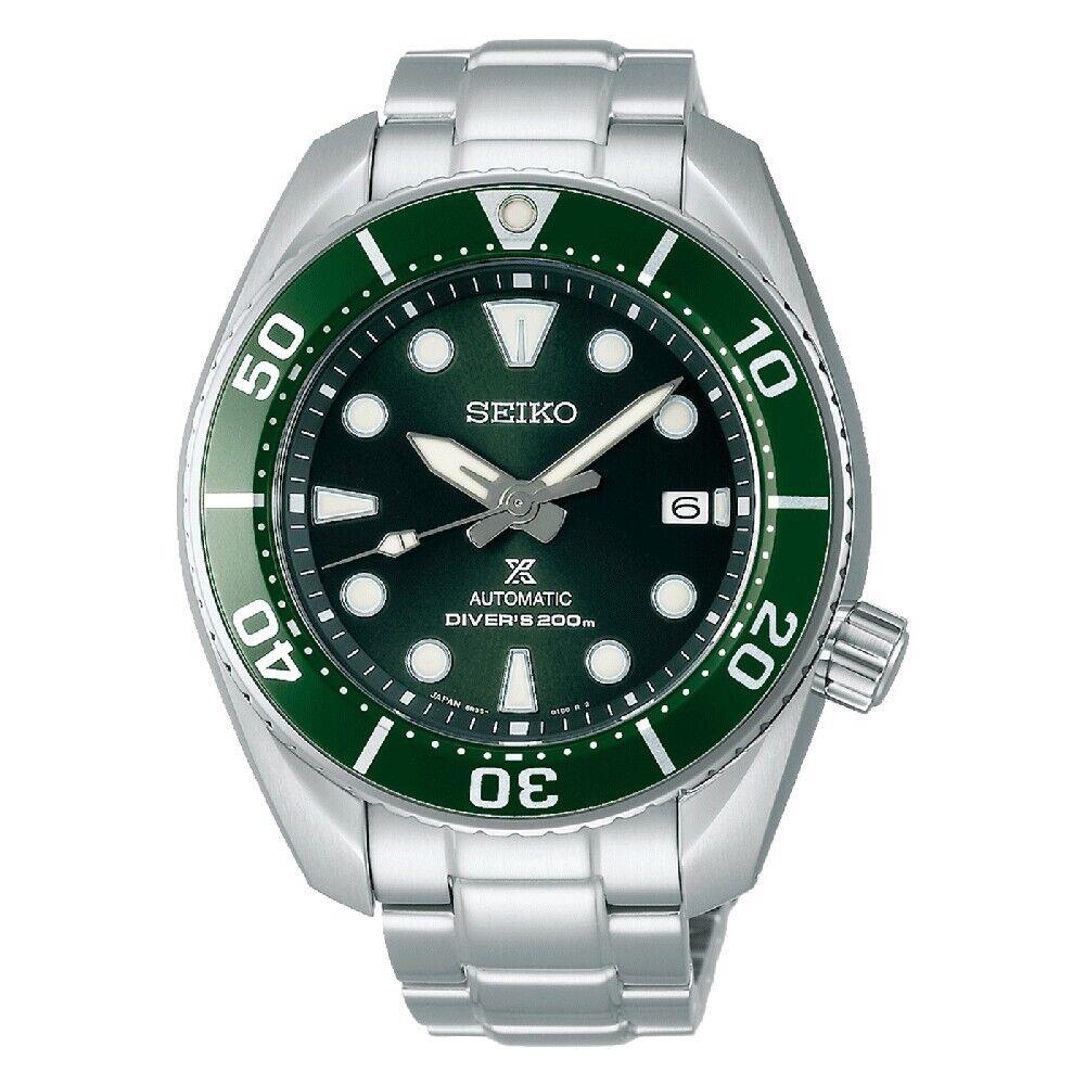 Seiko Prospex SPB103J1 Mens Stainless Steel Analog Dial Automatic Watch 45 mm - Dial: Green, Band: Silver, Bezel: Green