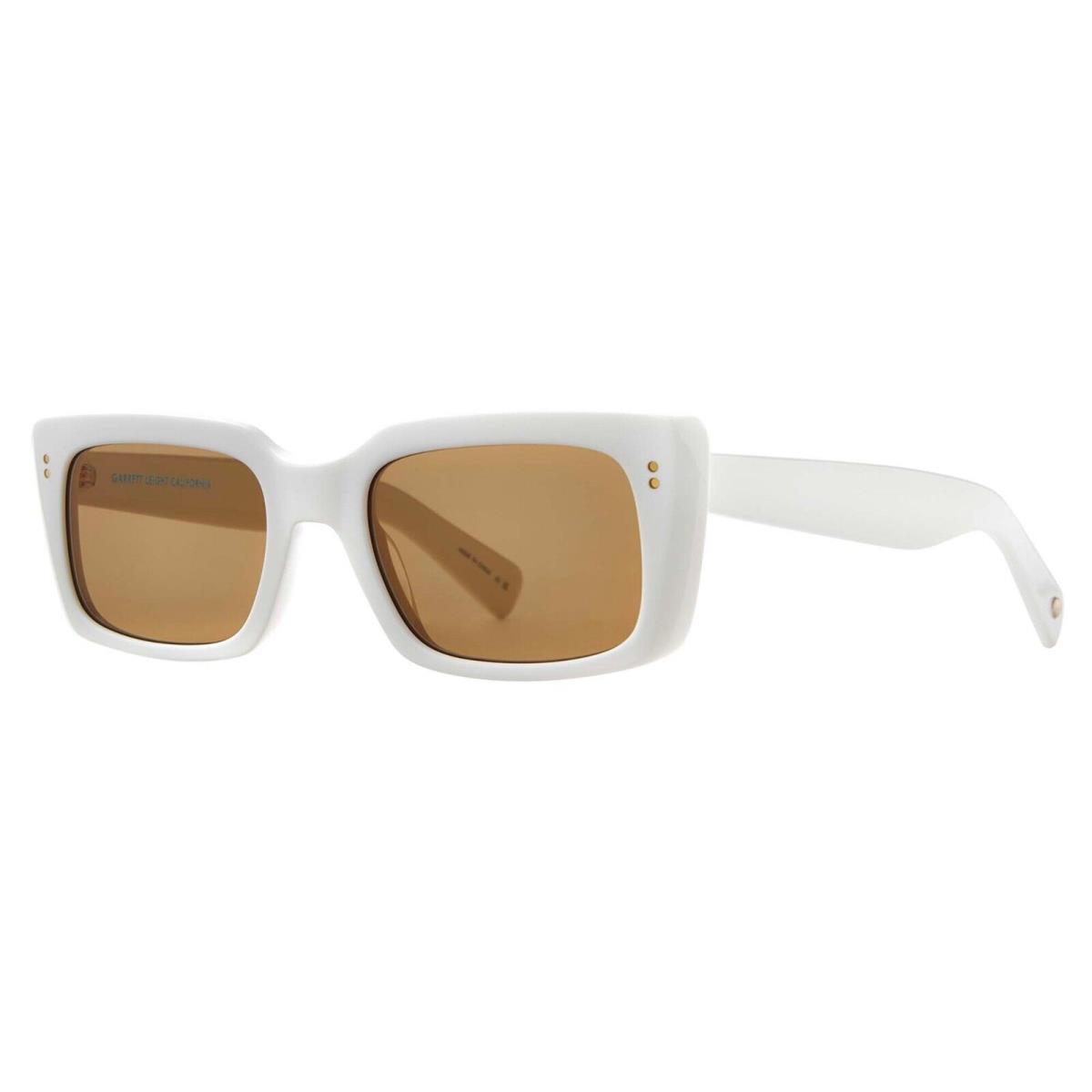 Garrett Leight GL 3030 Sun White Marigold/brown Teespi/sfmag Sunglasses