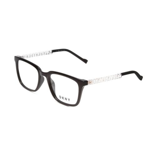 Dkny DK5015 Ladies Rectangle Designer Reading Glasses Black Clear Crystal 52mm