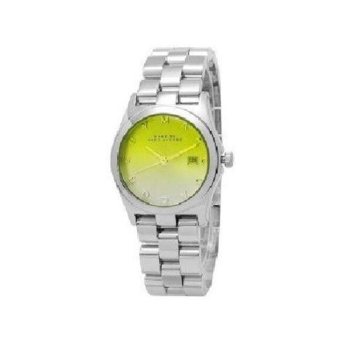 Marc Jacobs Henry Silver Green+white Ombre Dial Bracelet Mini Watch MBM3090