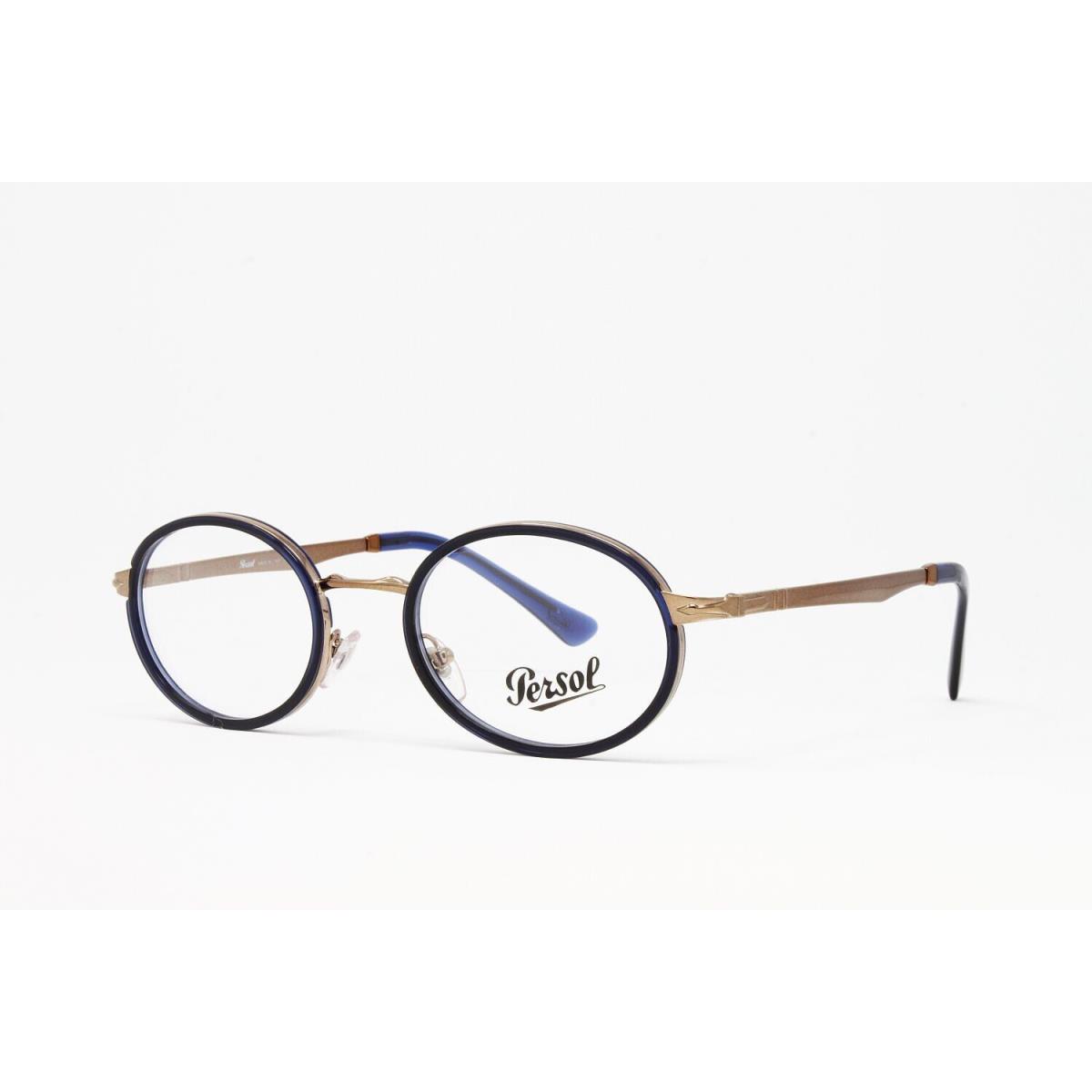 Persol Men`s Oval Eyeglasses PO2452V 1095 Blue Brown Demo Lens 50mm