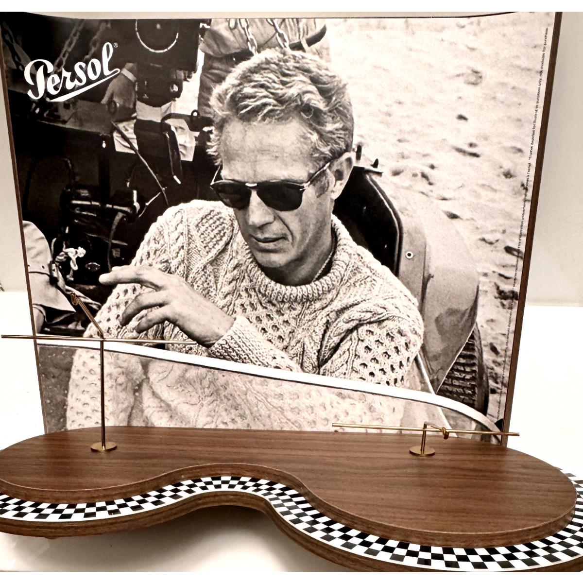 Steve Mcqueen Persol Sunglasses Counter Display Still in Plastic