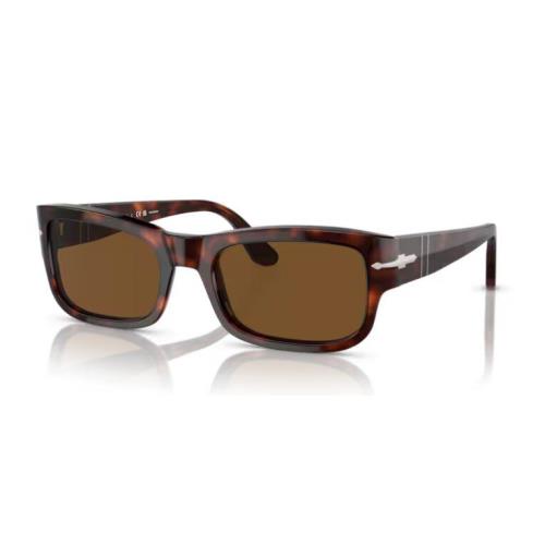 Persol PO3326S 24/57 57mm Brown Havana Polarized Men`s Sunglasses