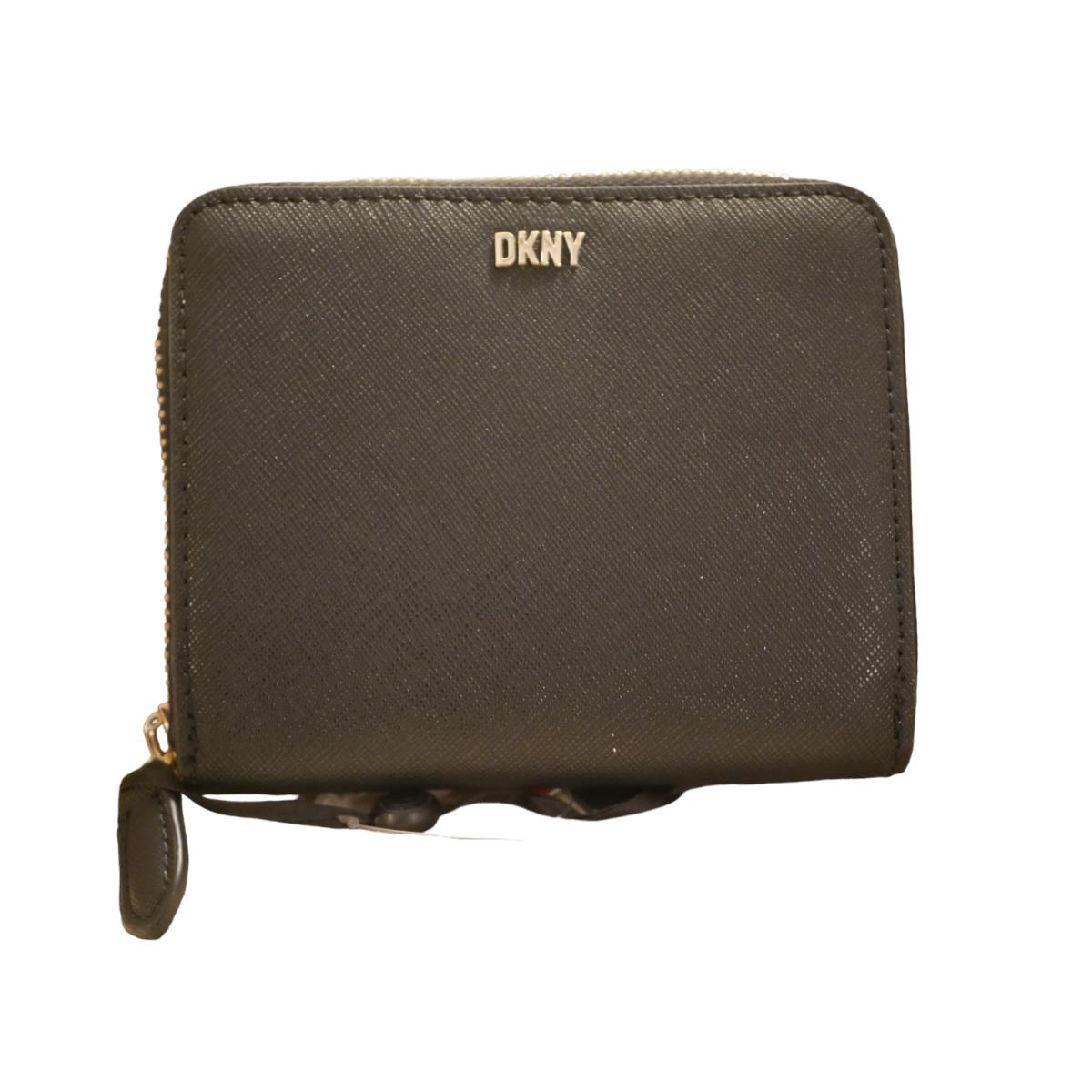 WT Women`s Dkny Black Small Zip Around Wallet Velita R1211O83