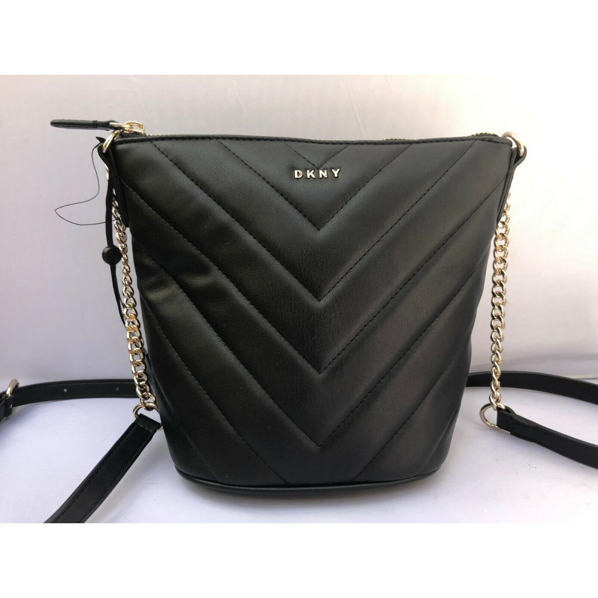 Dkny Veronica Bucked R93JZE99 Zip Top Black Crossbody Handbag