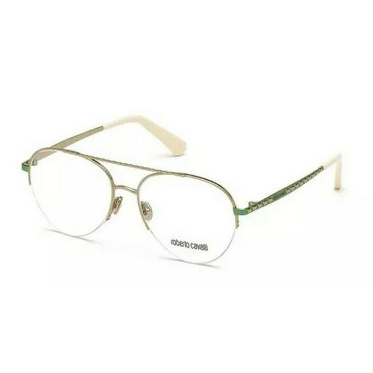 Roberto Cavalli Aviator Eyeglasses RC 5105 095 53-16 Gold White Frames