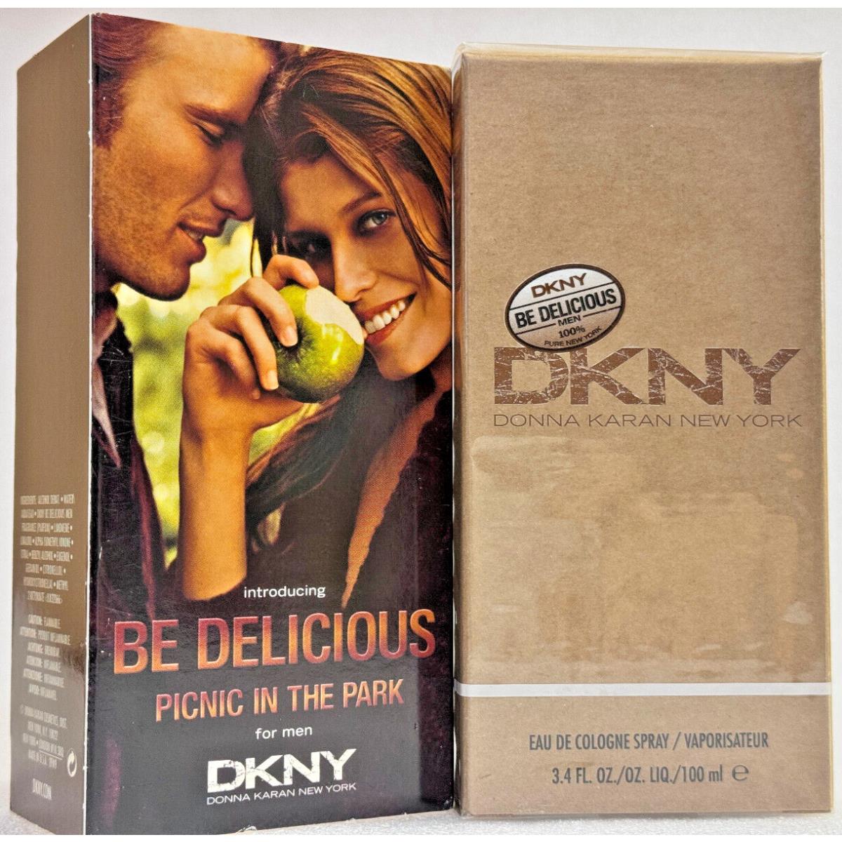 Dkny Donna Karan BE Delicious Picnic IN The Park Men`s 3.4 oz Eau De Cologne