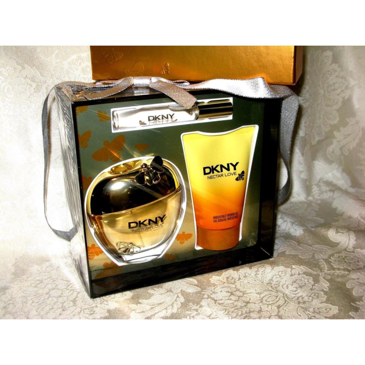 Donna Karan Dkny Nectar Love Eau de Parfum Spray Rollerball Shower Gel Set