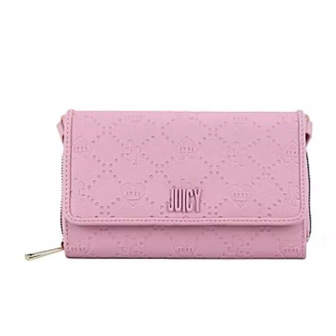 Juicy Couture Women`s Flamingo Juicy Logo Wallet on a String Cross Body Bag-nwt