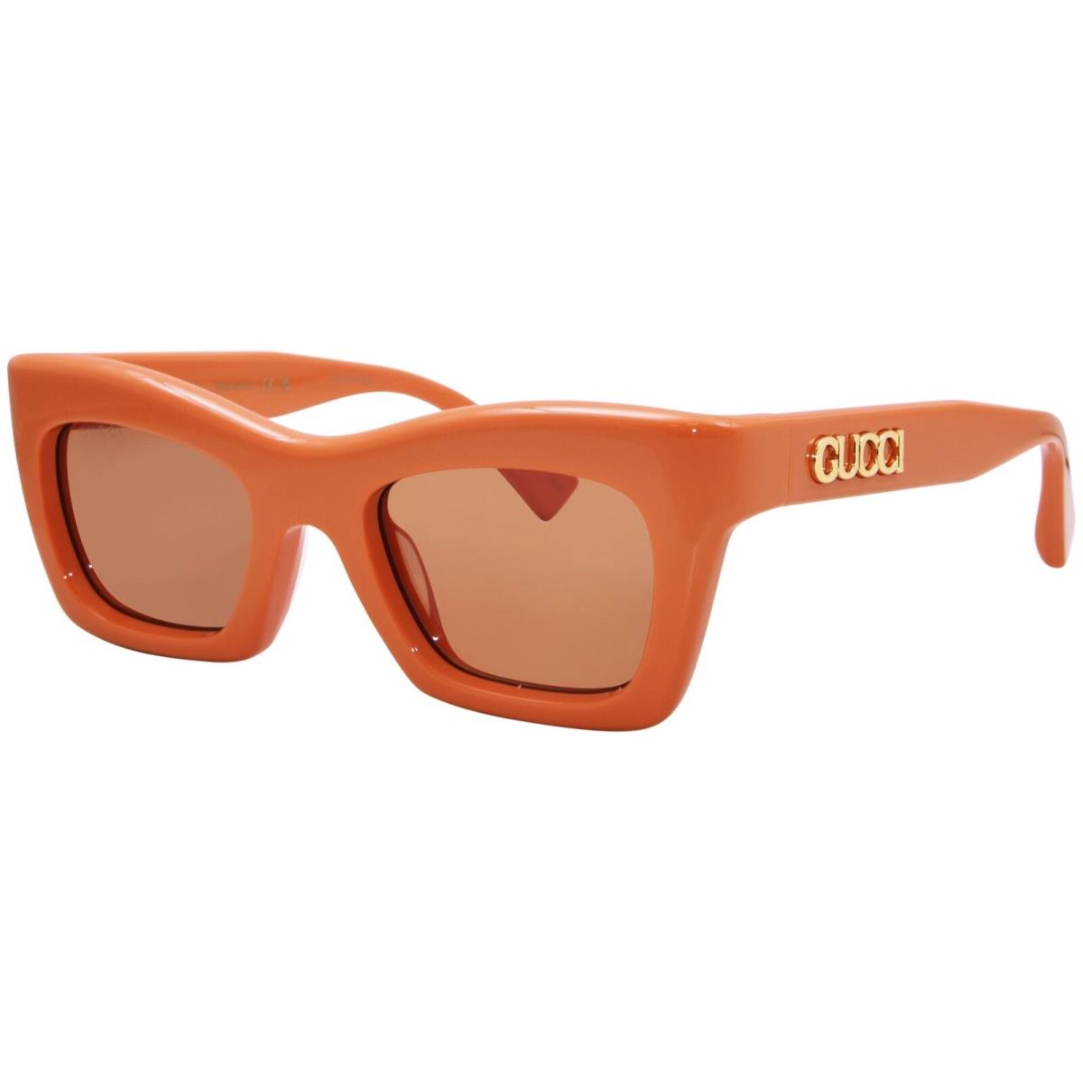 Gucci GG1773S 004 Sunglasses Women`s Orange/gold/brown Butterfly Shape 50mm