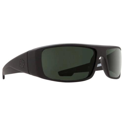 Spy Optic Logan Sunglasses - Soft Matte Black / Happy Gray Green Lens - Frame: Soft Matte Black, Lens: Happy Gray Green